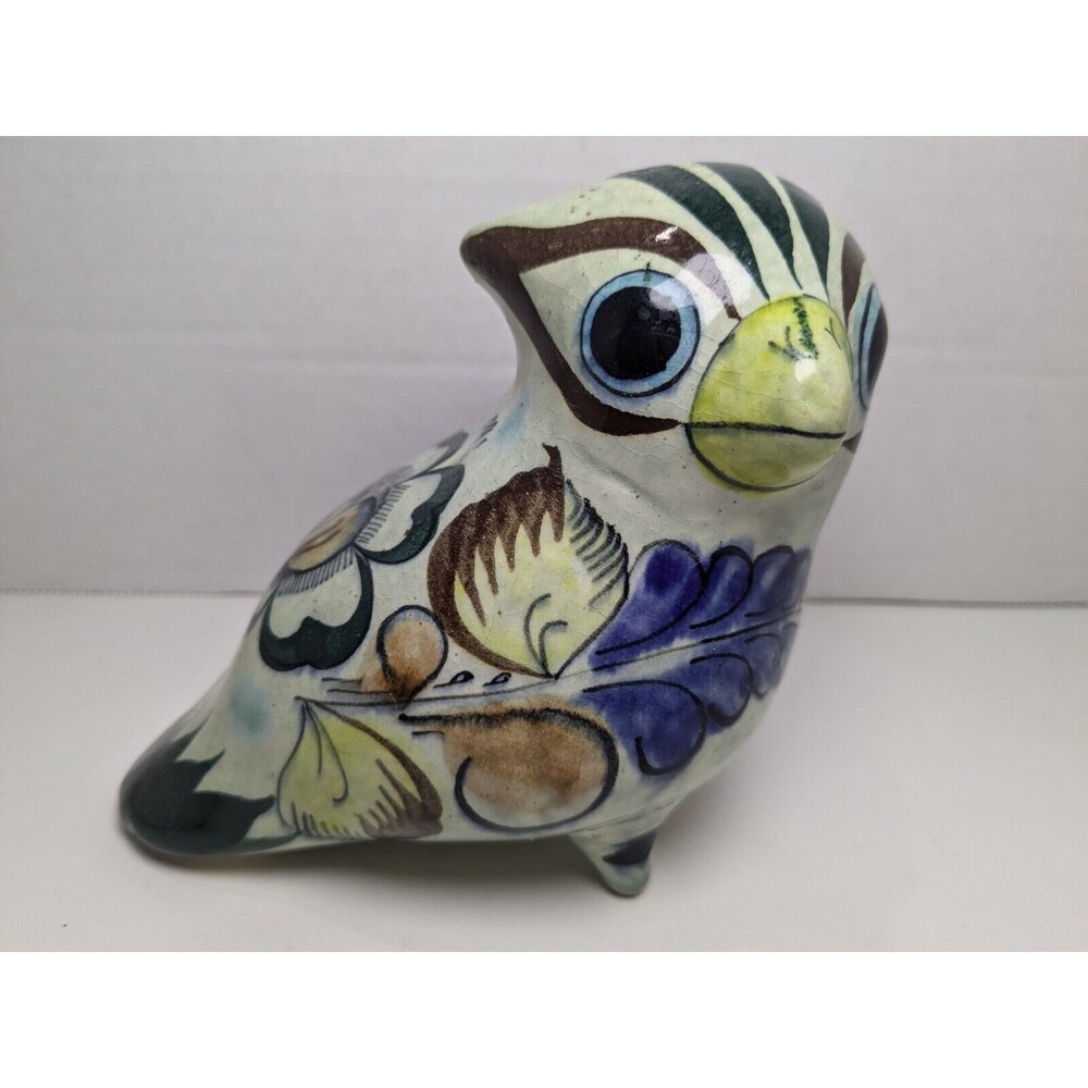 Tonala Mexico Ceramic Bird Figurine